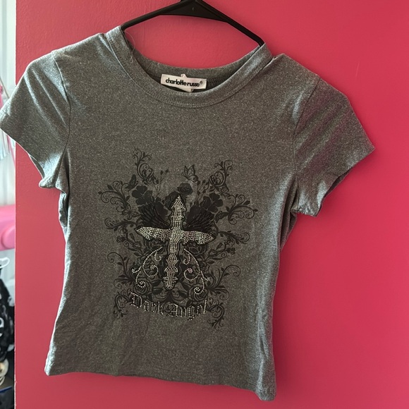 Y2K shirt gray with badazzle - Picture 1 of 1